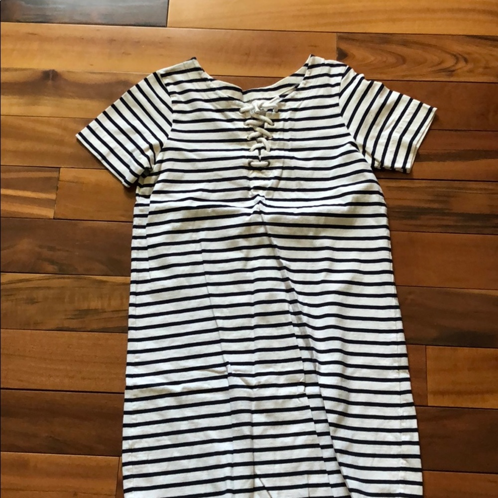 stripped mini dress !!
